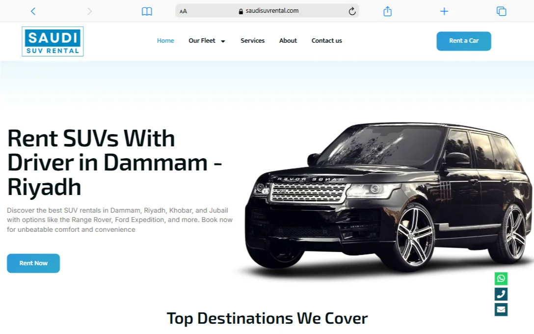 car rental website